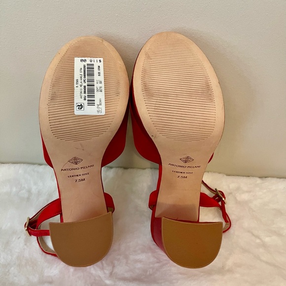 Antonio Melani Helen Goji Berry Celestial Fringe Platform Heels NWT’s Sz 7.5 - Picture 4 of 4